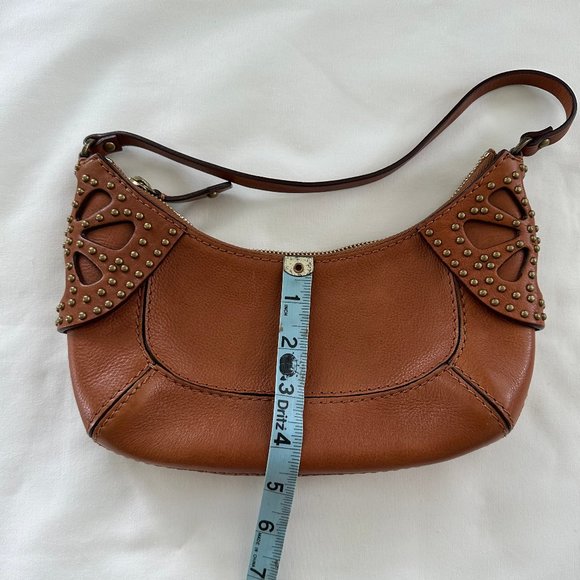 MICHAEL Michael Kors Y2K Leather Stud Detail Demi Shoulder Bag Canvas Li… - Picture 15 of 16